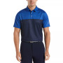 Men's Athletic-Fit Airflux Birdseye Block Print Short Sleeve Golf Polo Shirt