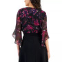 Women's Printed 3/4 Ruffle-Sleeve Blouse