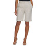 Women's Pinstriped Pleat-Front Linen Shorts
