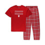 Men's Crimson Indiana Hoosiers Big and Tall Plaid Pants Sleep Set