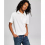 Men's Textured Short-Sleeve Polo Shirt