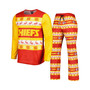 Men's Red Kansas City Chiefs Team Ugly Pajama Set