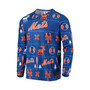 Men's Royal New York Mets Ugly Pajama Sleep Set