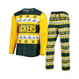 Men's Green Green Bay Packers Team Ugly Pajama Set