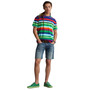 Men's Classic-Fit Striped Mesh T-Shirt