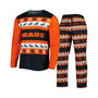 Men's Navy Chicago Bears Team Ugly Pajama Set