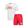 Men's Red, White Kansas City Chiefs Downfield T-shirt and Shorts Sleep Set