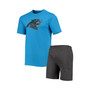 Men's Charcoal, Blue Carolina Panthers Meter T-shirt and Shorts Sleep Set