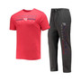 Men's Heathered Charcoal and Red Dayton Flyers Meter T-shirt and Pants Sleep Set