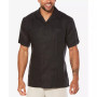 Short-Sleeve 4-Pocket 100% Linen Guayabera Shirt