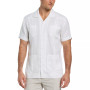 Short-Sleeve 4-Pocket 100% Linen Guayabera Shirt