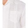 Short-Sleeve 4-Pocket 100% Linen Guayabera Shirt