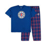 Men's Royal LA Clippers Big and Tall Ethos T-shirt and Pants Set