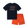 Men's Navy and Orange Detroit Tigers Big and Tall T-shirt and Shorts Sleep Set