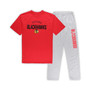 Men's Chicago Blackhawks Red, Heather Gray Big and Tall T-shirt and Pants Lounge Set