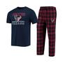 Men's Navy, Red Houston Texans Lodge T-shirt and Pants Set