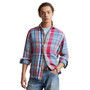 Men's Classic-Fit Plaid Linen-Cotton Shirt
