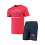 Men's Navy, Red Washington Nationals Meter T-shirt and Shorts Sleep Set
