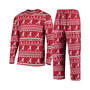 Men's Crimson Alabama Crimson Tide Ugly Sweater Knit Long Sleeve Top and Pant Set
