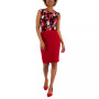 Women's Stretch-Crepe Back-Vent Skimmer Pencil Skirt