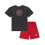 Men's Red, Heathered Charcoal Detroit Red Wings Big and Tall T-shirt and Shorts Sleep Set