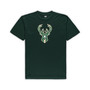 Men's Hunter Green, Black Milwaukee Bucks Big and Tall Ethos T-shirt and Pants Sleep Set