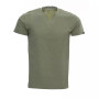 Men's Basic Notch Neck Short Sleeve T-shirt