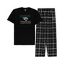 Men's Black, Charcoal Jacksonville Jaguars Big and Tall Lodge T-shirt and Pants Sleep Set