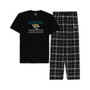 Men's Black, Charcoal Jacksonville Jaguars Big and Tall Lodge T-shirt and Pants Sleep Set