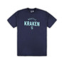 Men's Seattle Kraken Navy, Heather Gray Big and Tall T-shirt and Pants Lounge Set