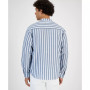 Men's Banded Collar Seersucker Shirt