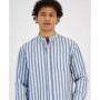 Men's Banded Collar Seersucker Shirt