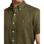 Men's Short-Sleeve Linen Button-Up