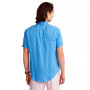 Men's Short-Sleeve Linen Button-Up