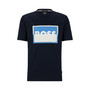 Men's Mercerised Cotton Split Logo Slim-Fit T-shirt