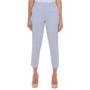 Women's Mid Rise Cropped-Length Textured Stripe Pants