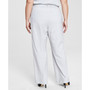 Plus Size Windowpane Wide-Leg Pants