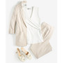 Women's Seersucker Striped Straight-Leg Pants