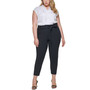 Plus Size Tie-Belt Straight-Leg Pants