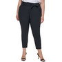 Plus Size Tie-Belt Straight-Leg Pants