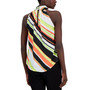 Women's Printed Twist-Neck Halter Top