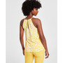 Women's Leaf-Print Halter-Neck Sleeveless Top, Created for Macy's