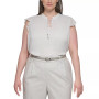 Plus Size Tie-Neck Ruffle-Sleeve Blouse