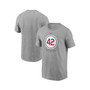 Men's Jackie Robinson Heathered Gray Los Angeles Dodgers Player Plaque T-shirt