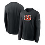 Men's Black Cincinnati Bengals Primary Logo Long Sleeve T-shirt