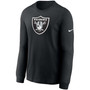 Men's Black Las Vegas Raiders Primary Logo Long Sleeve T-shirt