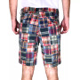 Men's Acid Wash Patch Madras Shorts