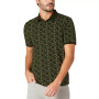 Men's Printed Button Placket Polo Shirt