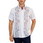 Men's Elevated Ranzo Blocked Linen Shirt, Created for Macy's