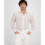 INC International Concepts Men's Regular-Fit Leopard Burnout Button-Down Shirt